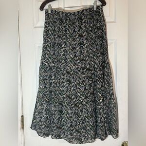 Ophelia Roe Tiered Lined Midi Skirt.